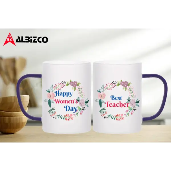 Frosted Glass Mug - Women’s Day Special - Best Teacher /
